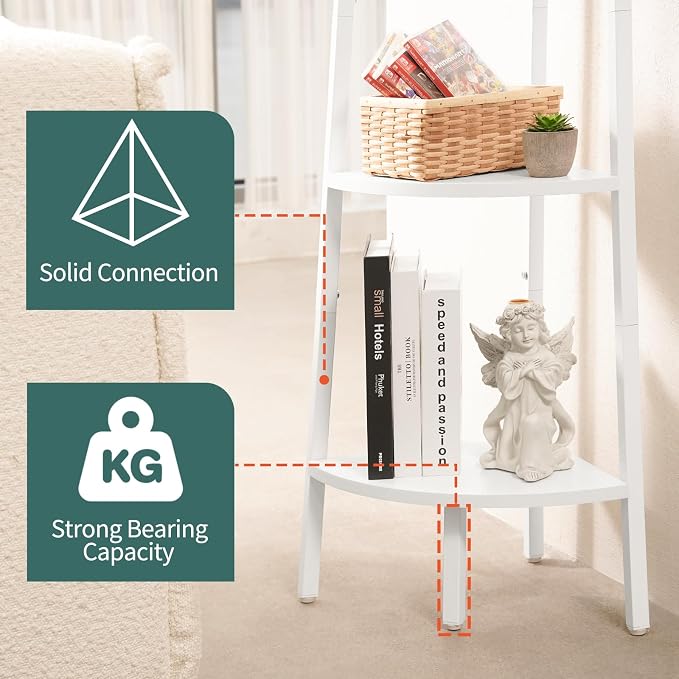 Yoobure Corner Shelf, 5-Tier Corner Bookshelf - Image 5