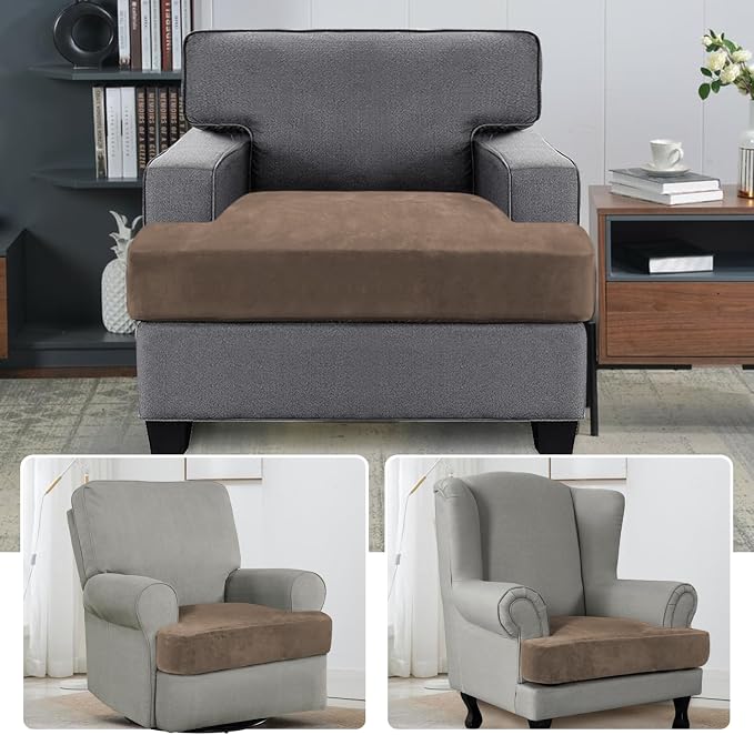 H.VERSAILTEX Stretch Velvet T Cushion Chair Covers - Image 2