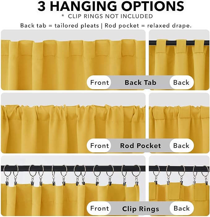 Deconovo Back Tab and Rod Pocket Blackout Curtains - Image 2