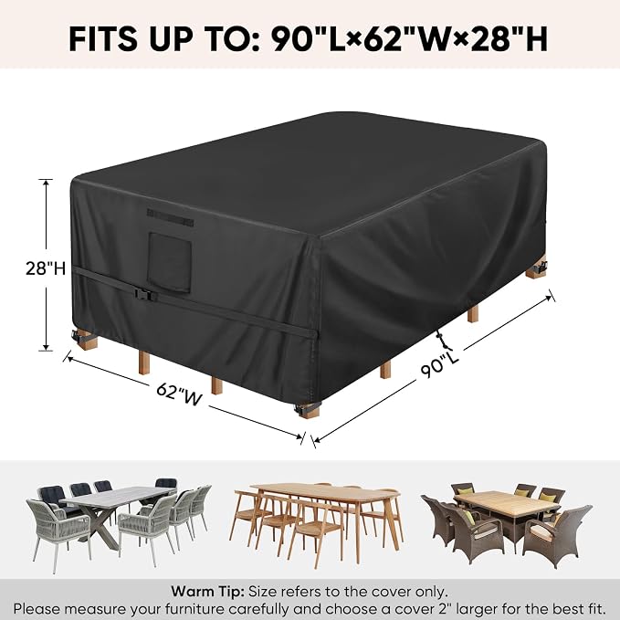 BALEINE Patio Furniture Covers, Outdoor Furniture Covers Waterproof, Heavy Duty - Image 2