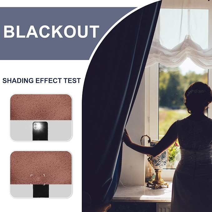 JIUZHEN Blackout Curtains for Bedroom– Thermal Insulated, Noise Reducing Room - Image 2