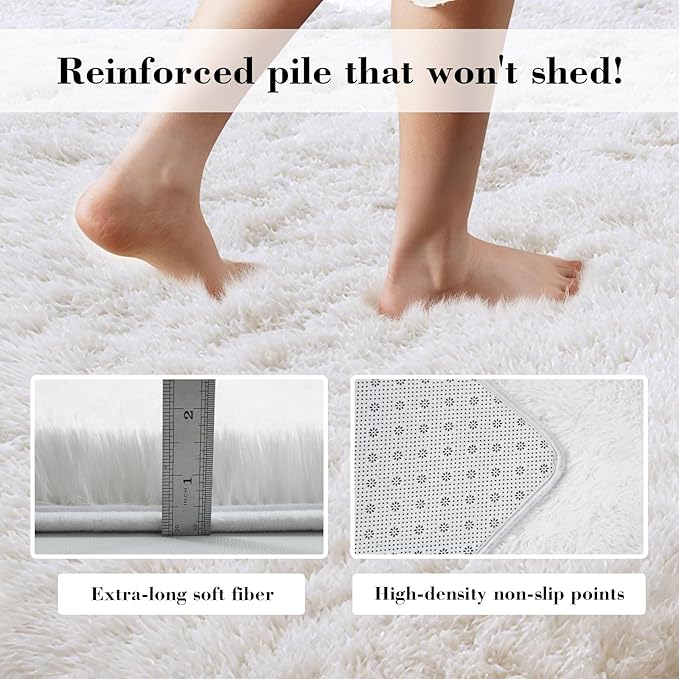 Soft Runner Rugs for Bedroom, Bedside Rug for Living Room Bedroom Kids Room - Image 5