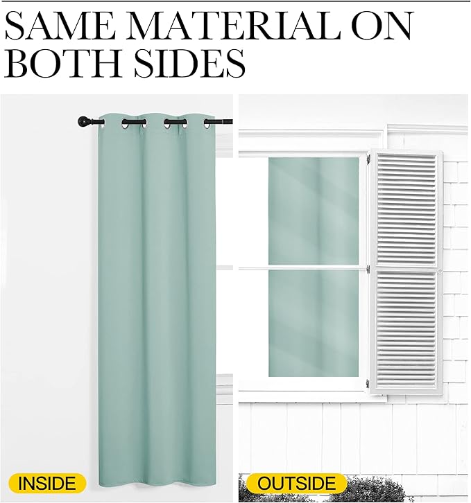 NICETOWN Bedroom Blackout Draperies Panels, 2 Panels, 42 x 72 Inch, Three Pass - Image 5