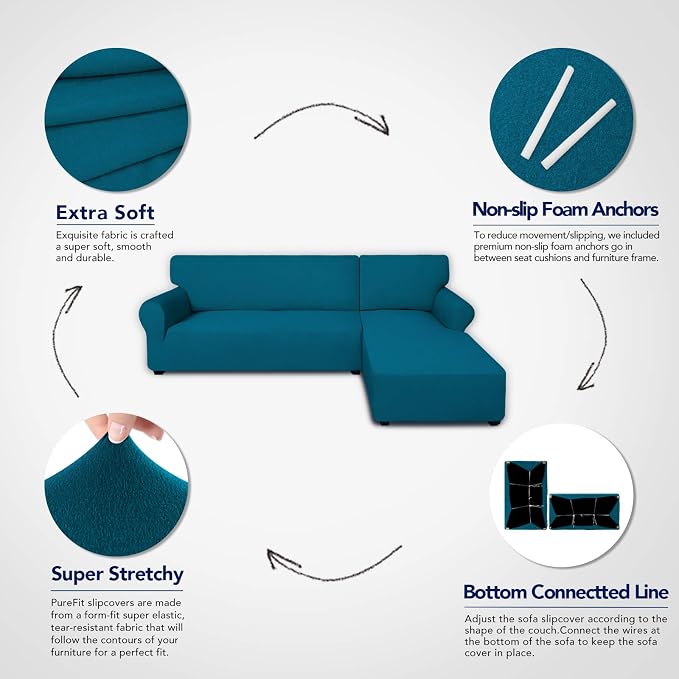 PureFit Super Stretch Sectional Couch Covers - Image 3