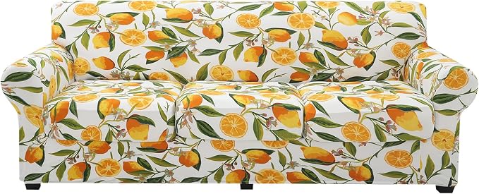 hyha Couch Cover, Floral Pattern, 4 Pieces, Sofa Slipcovers, by hyha