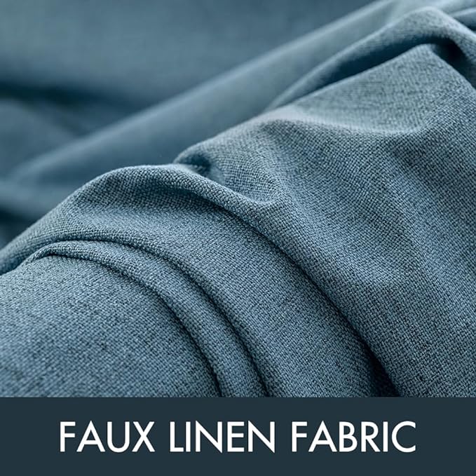 MIULEE Linen Blackout Curtains and Drapes 100% Room Darken Thermal Insulated - Image 5