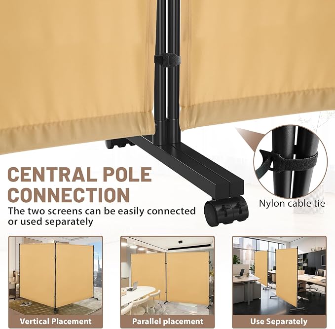 2 Panels Room Divider/Privacy Screen - Image 4