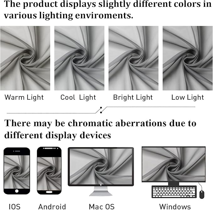 Lecloud Sheer Curtain Panels Set 96" Inches Long, Solid Voile Light Filtering - Image 6