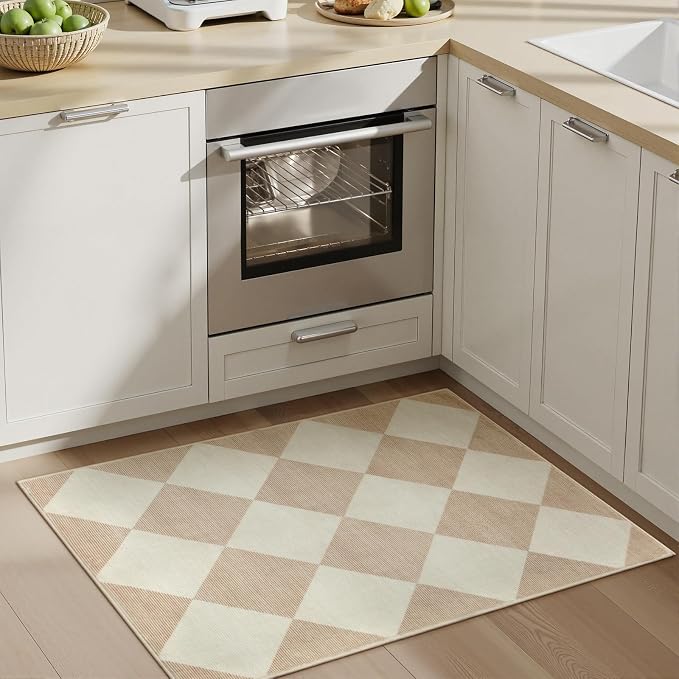 Beeiva Checkered Print Washable Indoor Door Mats - Image 2
