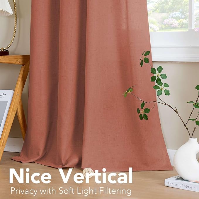 H.VERSAILTEX Living Room Linen Curtains Home Decorative Nickel Grommet Curtains - Image 7