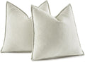 MIULEE Pack of 2 Cream Decorative Pillow Covers 18x18 Inch Soft Chenille by MIULEE