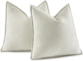 MIULEE Pack of 2 Cream Decorative Pillow Covers 24x24 Inch Soft Chenille by MIULEE