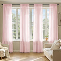 MIULEE Blush Pink Sheer Curtains 96 Inches Long, 4 Panels Set, Light Filtering by MIULEE