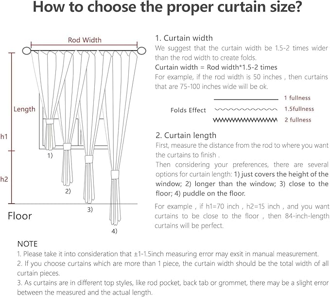 Joydeco Faux Linen Curtains 84 Inch Length 2 Panels Set, Light Filtering - Image 7