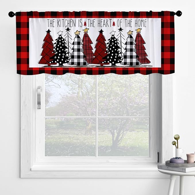 Christmas Kitchen Curtains Xmas Tree - Image 5