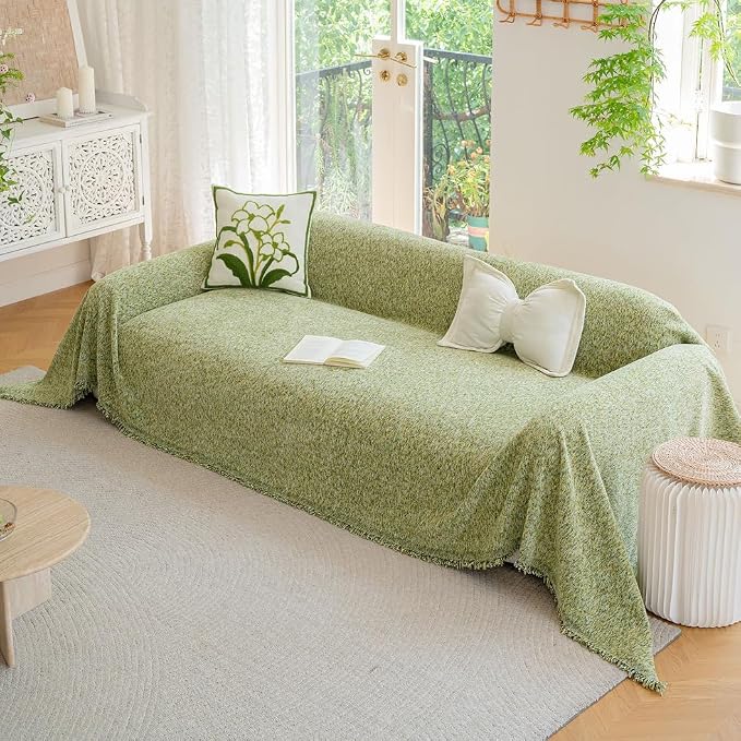 ROOMLIFE Green Sofa Cover, Extra Large Boho Couch Cover Sofa Covers by ROOMLIFE