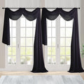 Chyhomenyc Black Sheer Scarf Valances by Chyhomenyc