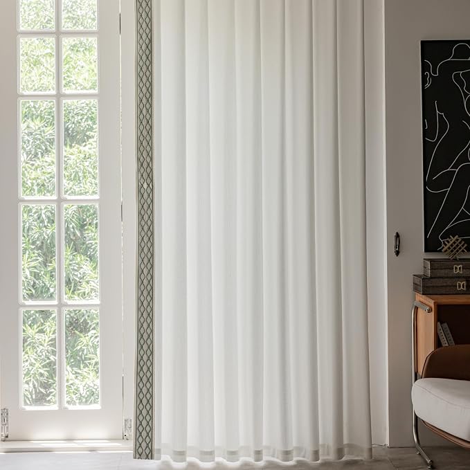 VisionaryHomeDesign White Colour Linen Curtain Panels - Image 5