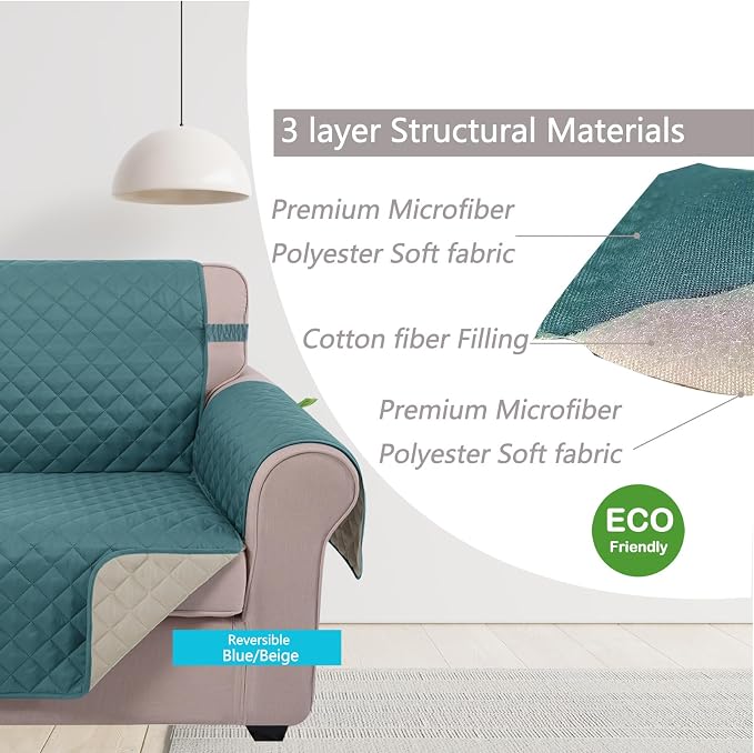U-NICE HOME 4 Seater Sofa Cover 91 Inch Large Couch Covers - Image 4