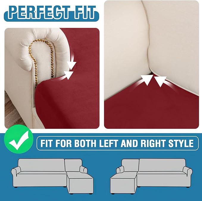 Couch Cover Stretch Velvet Sofa Cushion Cover 1-Piece - Image 8
