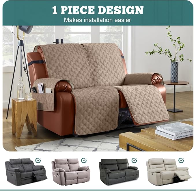 Ruaozz Waterproof Recliner Sofa Covers, 1-Piece Couch Covers - Image 3