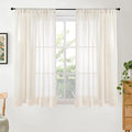 BGment Semi Sheer Linen Curtains 48 Inch Length by BGment