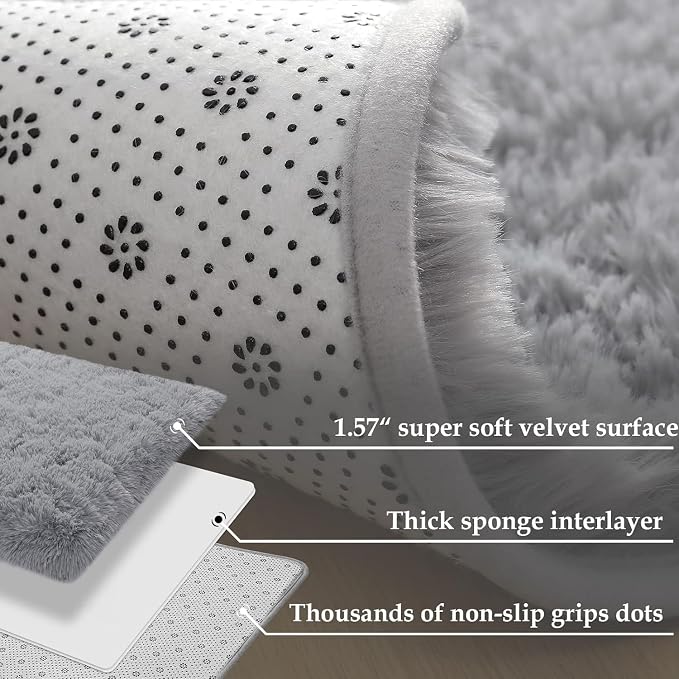Merelax Soft Area Rug Fluffy Rugs - Image 6