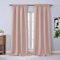 OVZME Blush Pink Blackout Curtains 96 Inch Length 2 Panels Set, Solid Thermal by OVZME