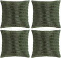 Fancy Homi 4 Packs Boho Olive Green Decorative Throw Pillow Covers 26x26 Inch by Fancy+Homi