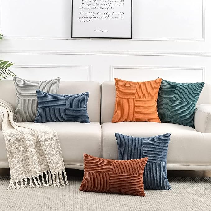 Fancy Homi 2 Packs Grey Lumbar Decorative Throw Pillow Covers 12x20 Inch - Image 7