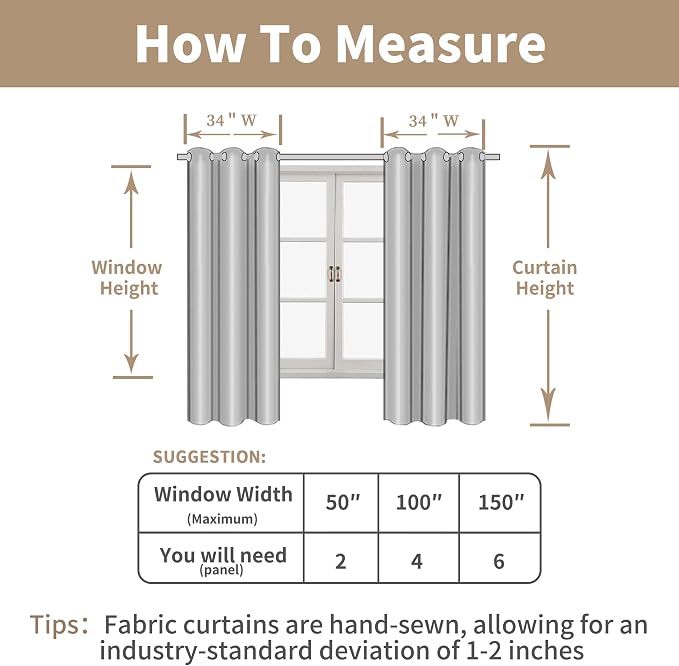 LAMIT Brown Sheer Linen Curtains 48 inches Length 2 Panels, Short Light - Image 7