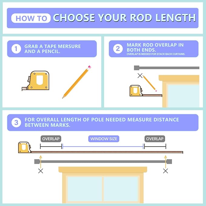 Byondeth Curtain Rods for Windows 16 to 48 or 60 Inches Max Adjustable Length 1 - Image 7