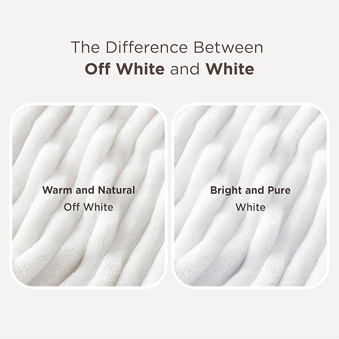 Bedsure GentleSoft California King Size White Fleece Blanket - Image 7