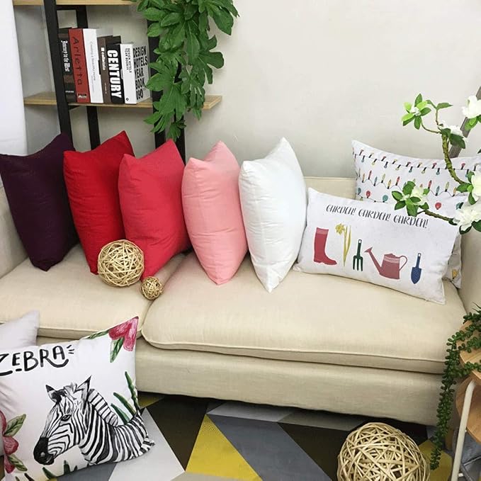 Thmyo 4-Pack 100% Cotton Comfortable Solid Decorative Throw Pillow Case - Image 5