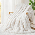 Touchat Luxury 1000GSM Rabbit Faux Fur Twin Blanket, Super Heavy Warm Cozy by TOUCHAT