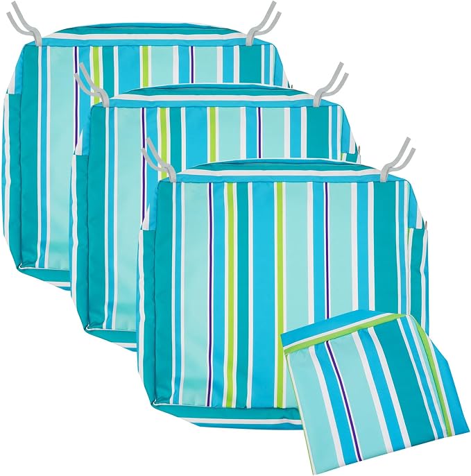 NettyPro Outdoor Cushion Slipcovers Waterproof 22 x 20 inch Patio Furniture by NettyPro