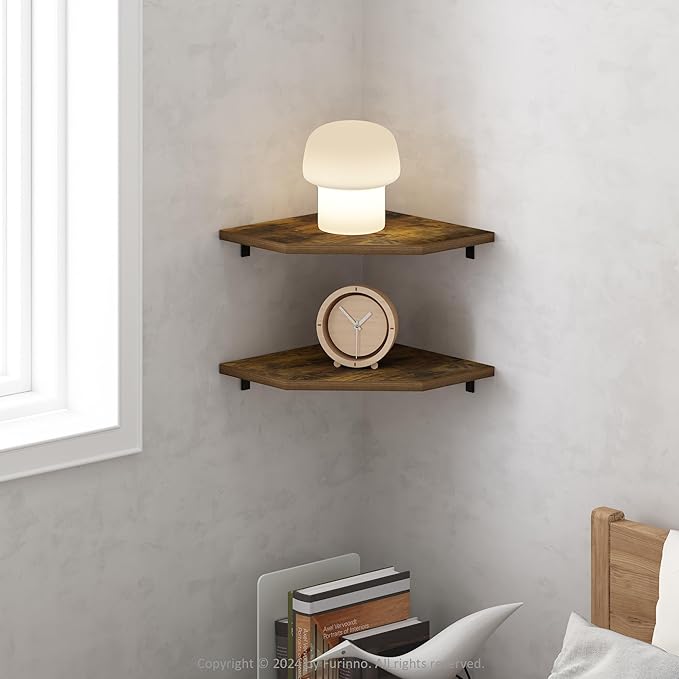 Furinno Rossi Hexagon Floating Shelves - Image 2