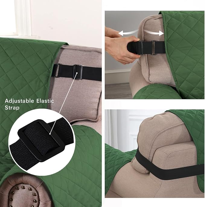 H.VERSAILTEX Water Resistant Christmas Chair Cover Reversible Chair Couch - Image 4