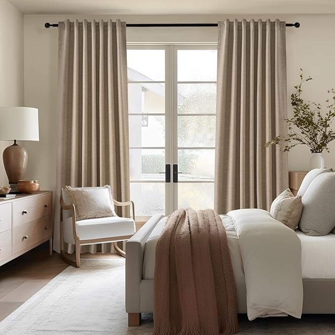 Topfinel Dark Flax 78 Inch Long Curtains - Image 5