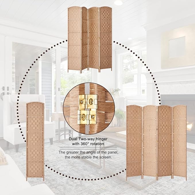 Rose Home Fashion 6 ft Tall Room Divider, Room Dividers and Folding Privacy - Image 8