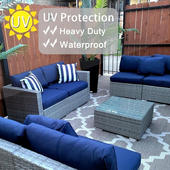 Oslimea Outdoor Cushion Cover 25x25x5 Waterproof Patio Cushion Seat Cover 4 - Image 7