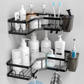 AKTECKE Corner Shower Caddy, 2 Pack Adhesive Shower Corner Organizer Shelves by AKTECKE