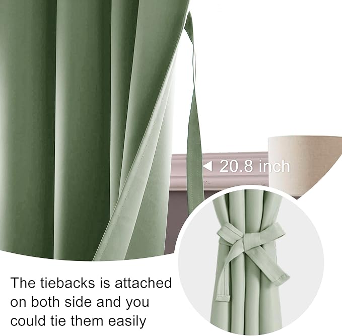 JIUZHEN Short Blackout Curtains - Image 3