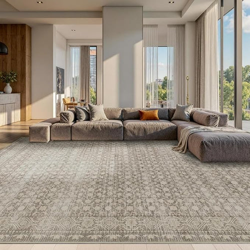 10x14 Washable Area Rug for Living Room, Extra Large Neutral Vintage Boho Rugs - Image 2