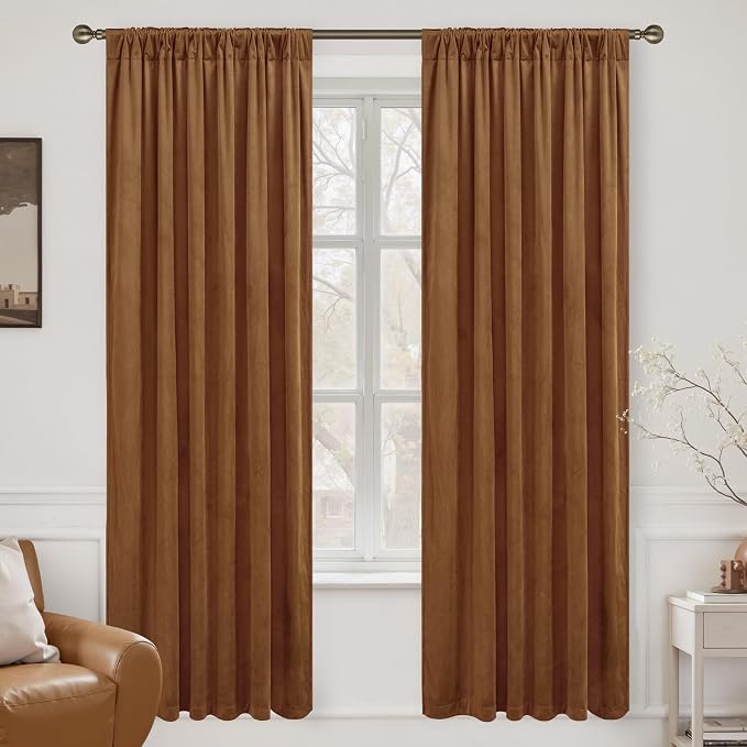LAMIT 80 Inches Velvet Panels for Living Room, 2 Panels, 52 x 80 Inch - Image 2