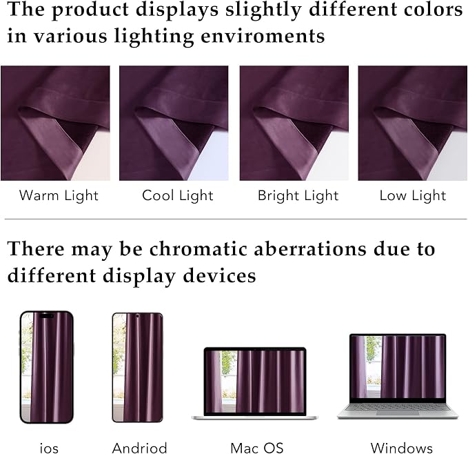 NICETOWN Dark Purple Heavy Velvet Curtains 84 inch Long - Image 8