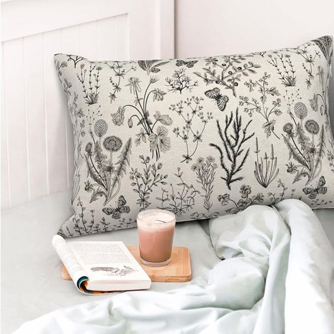 AEIOAE Spring Pillow Covers 12x20 Inch Set of 2, Seasonal Floral Outdoor - Image 2