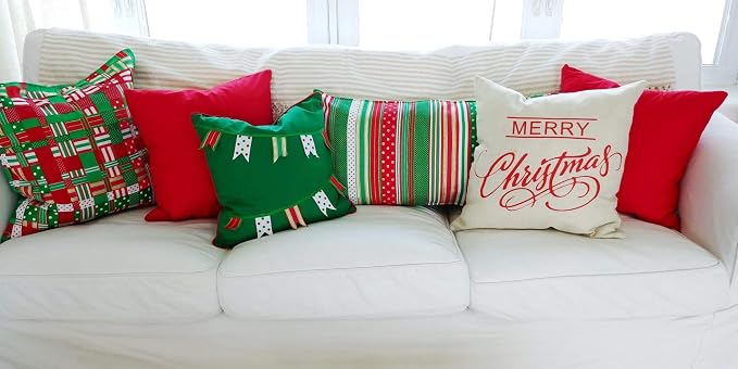 Thmyo 4-Pack 100% Cotton Comfortable Solid Decorative Throw Pillow Cases Square - Image 3