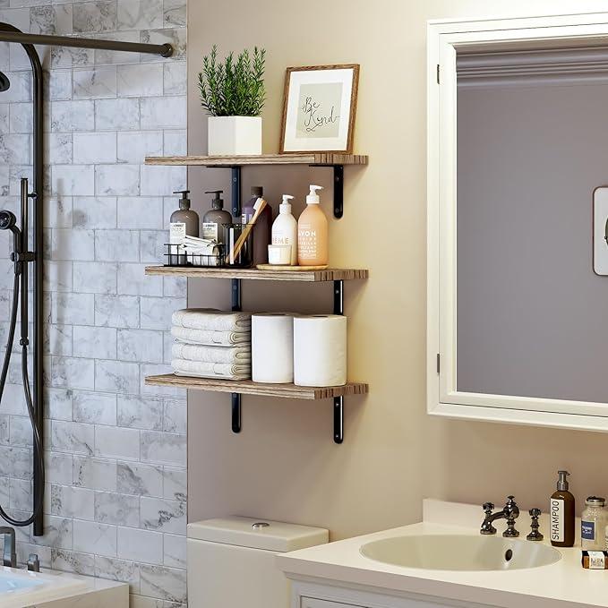 Fixwal Wall Floating Shelves for Room Decor, 4 Sets Floating Shelves for Wall - Image 4