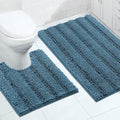 Turquoize Chenille Bathroom Rugs Set Non-Slip Bath Mats by Turquoize